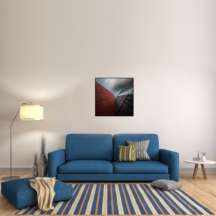 "The Visor" Framed Canvas Giclee by Gilbert Claes, 31x31"