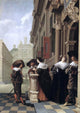 Dirck Van Delen Conversation Outside a Castle, 18"x27" Wall Decal