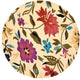 Safavieh Soho Soh854A Floral Rug, Ivory/Multi, 6'0"x6'0" Round