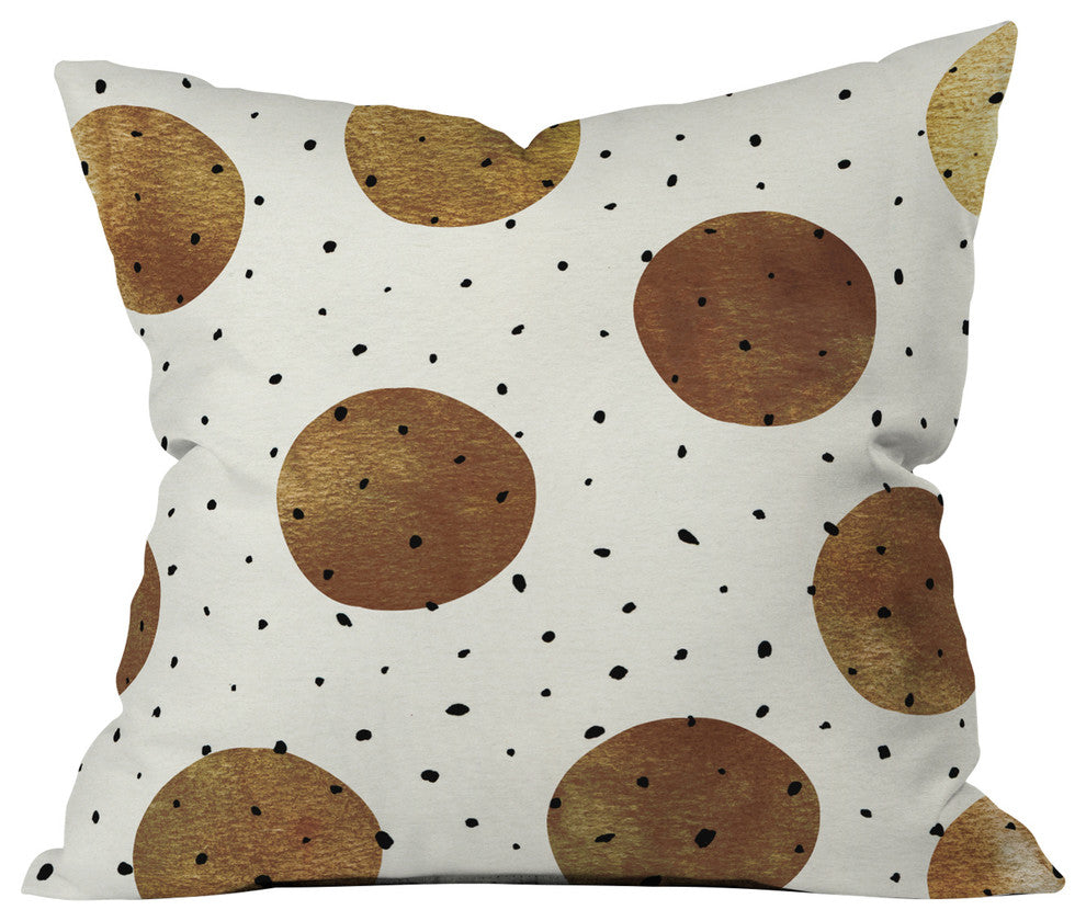 Georgiana Paraschiv Mixed Dots Throw Pillow, 18"x18"