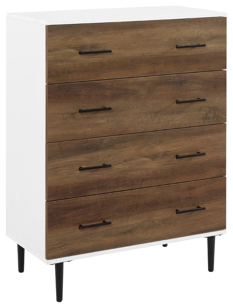 Savanna 30" Contemporary 4 Drawer Chest - Rustic Oak