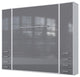 INVENTO Vertical Wall Bed With 2 Cabinets, White/Grey, With Mattress 63 X 78.7 Inch