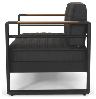 Neffs Outdoor Aluminum Loveseat with Water Resistant Cushions