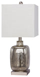 Fangio Lighting's 22" Glass and Metal Table Lamp, Silver