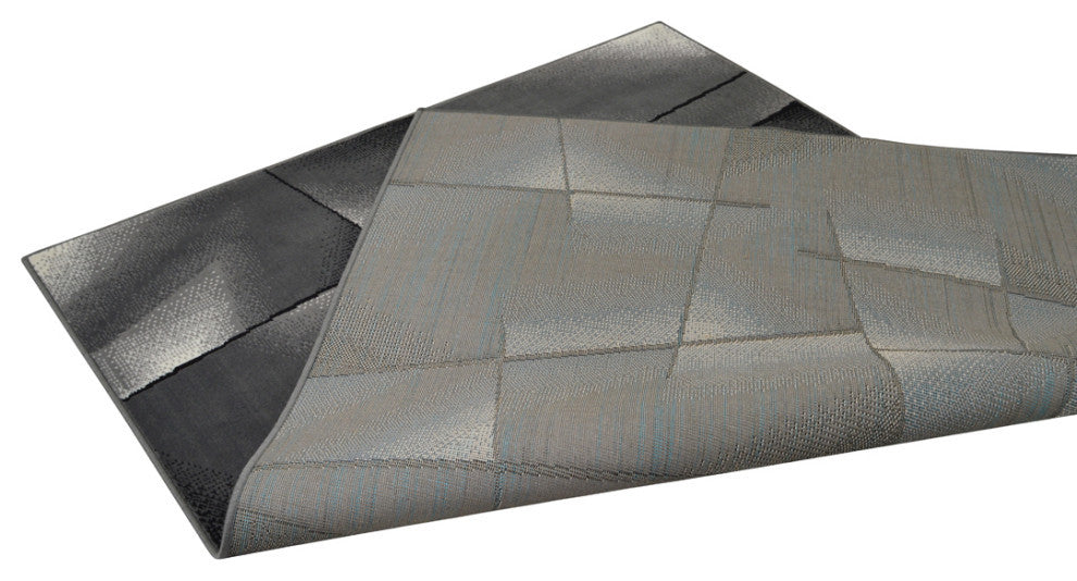 Modern Accent Rug, Gray, 10'5"x7'6"