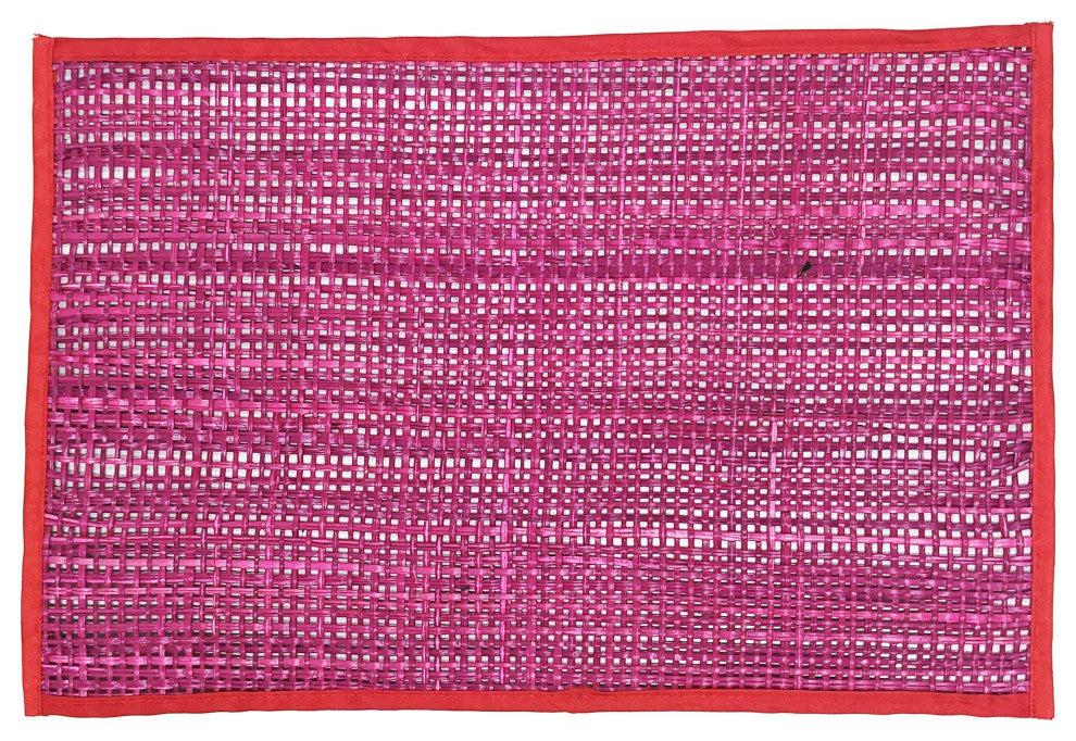 Peele Seagrass Placemat - Set of 4, Pink
