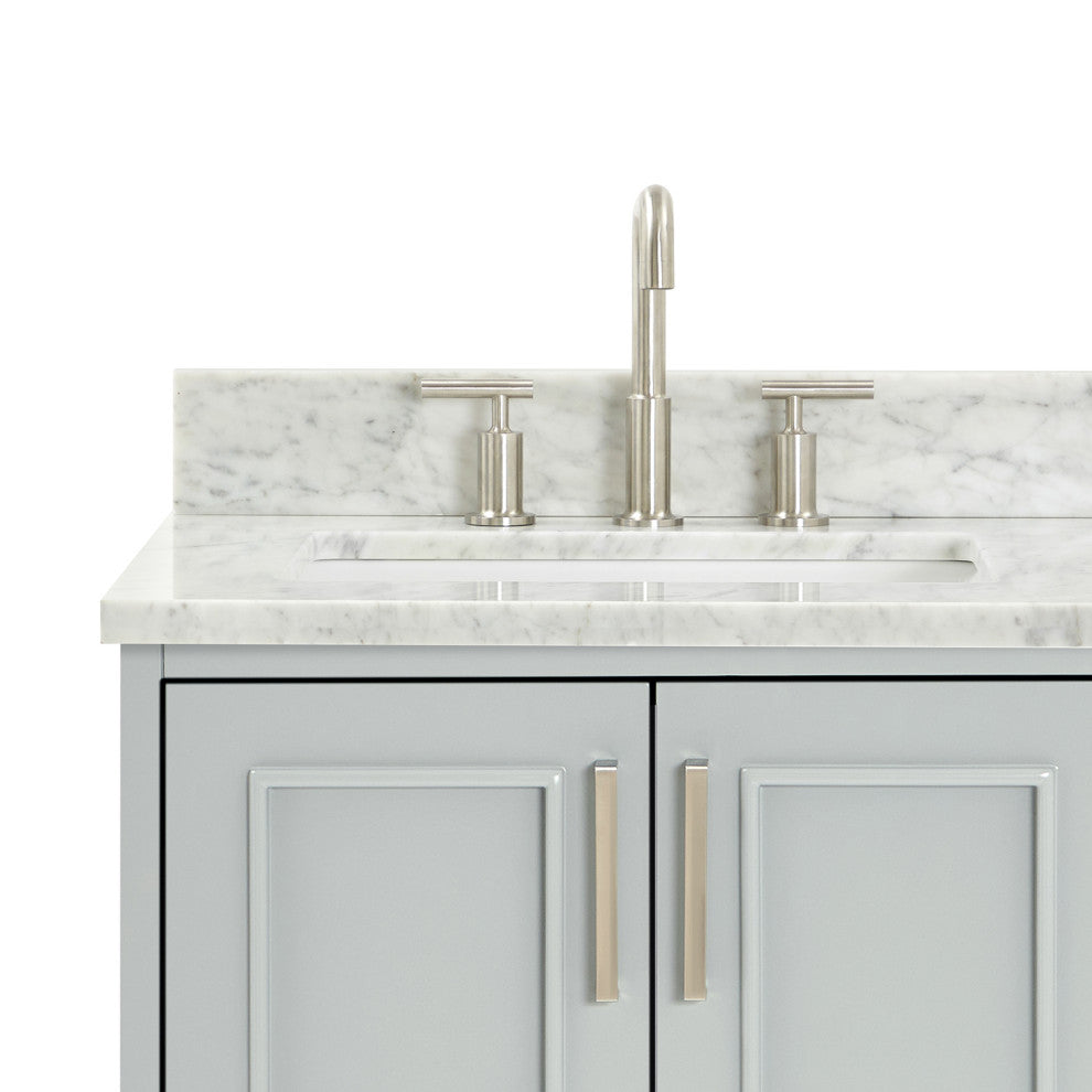 Ariel Stafford 37" Single Left Offset Rectangle Sink Bathroom Vanity