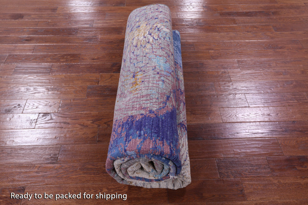 Modern Handmade Wool Rug 9' 3" X 11' 11" Q9396