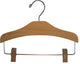 Alder Wood Arched Kids Combo Hanger With Adjustable Clips, Box of 50