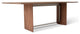 Modern Brazilian, Jordania, Dining Table, Nogal Frame, Titanium Metal Accent