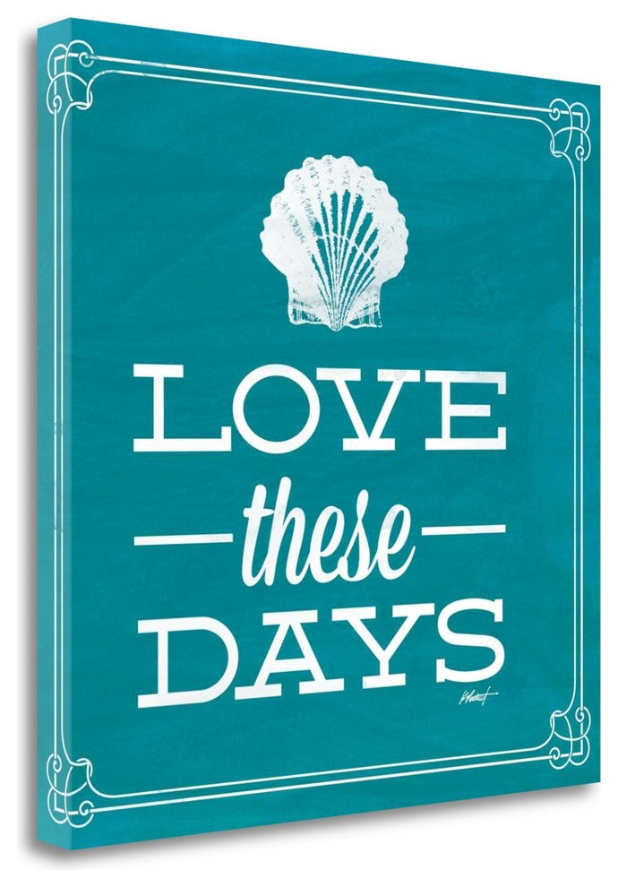 "Love These Days Blue" By Katie Pertiet, Giclee Print on Gallery Wrap Canvas
