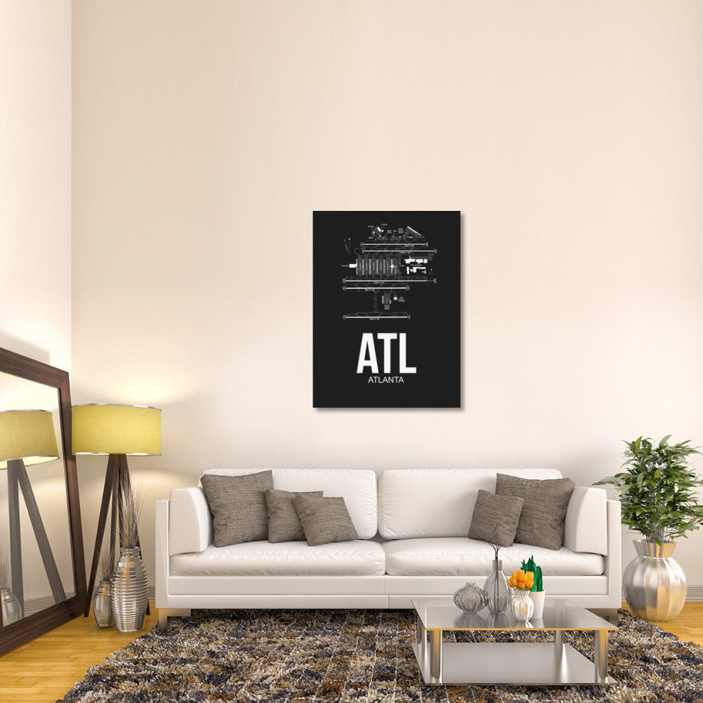 "ATL Atlanta Airport Black" Fine Art Print