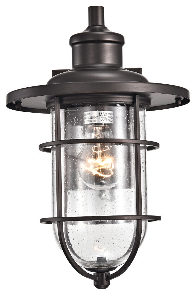 CHLOE Lighting Markus Transitional 1-Light Rubbed Bronze Outdoor Wall Sconce