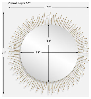 Uttermost Aga Round Gold Mirror