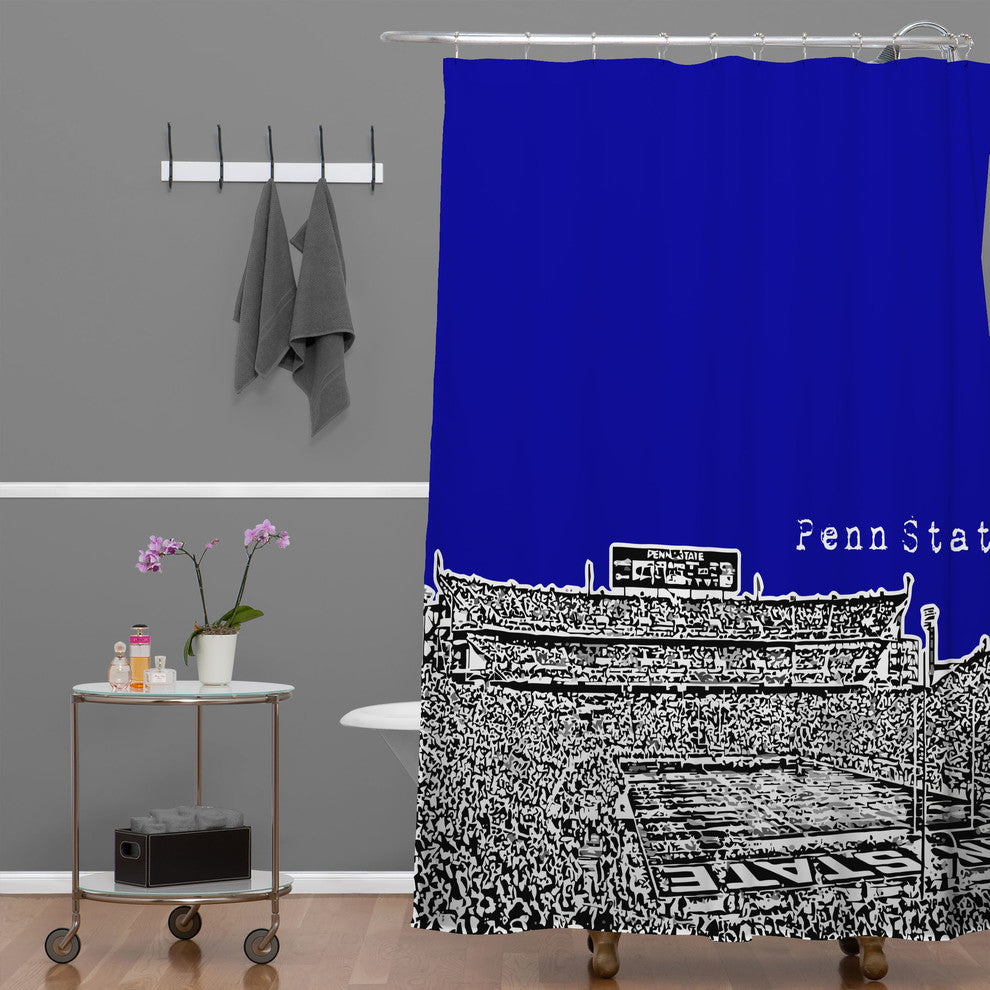 Deny Designs Bird Ave Penn State University Navy Shower Curtain