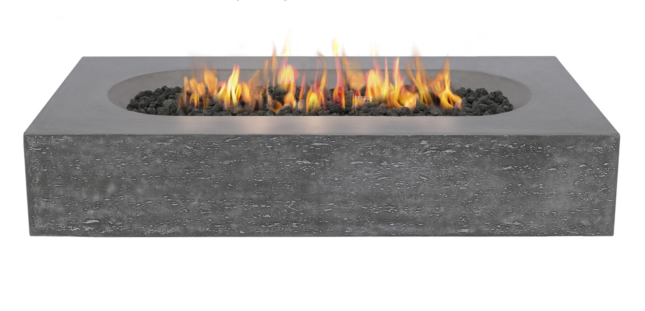 Pyromania Alchemy Concrete Fire Pit Table, 60"x30", Slate, Natural Gas