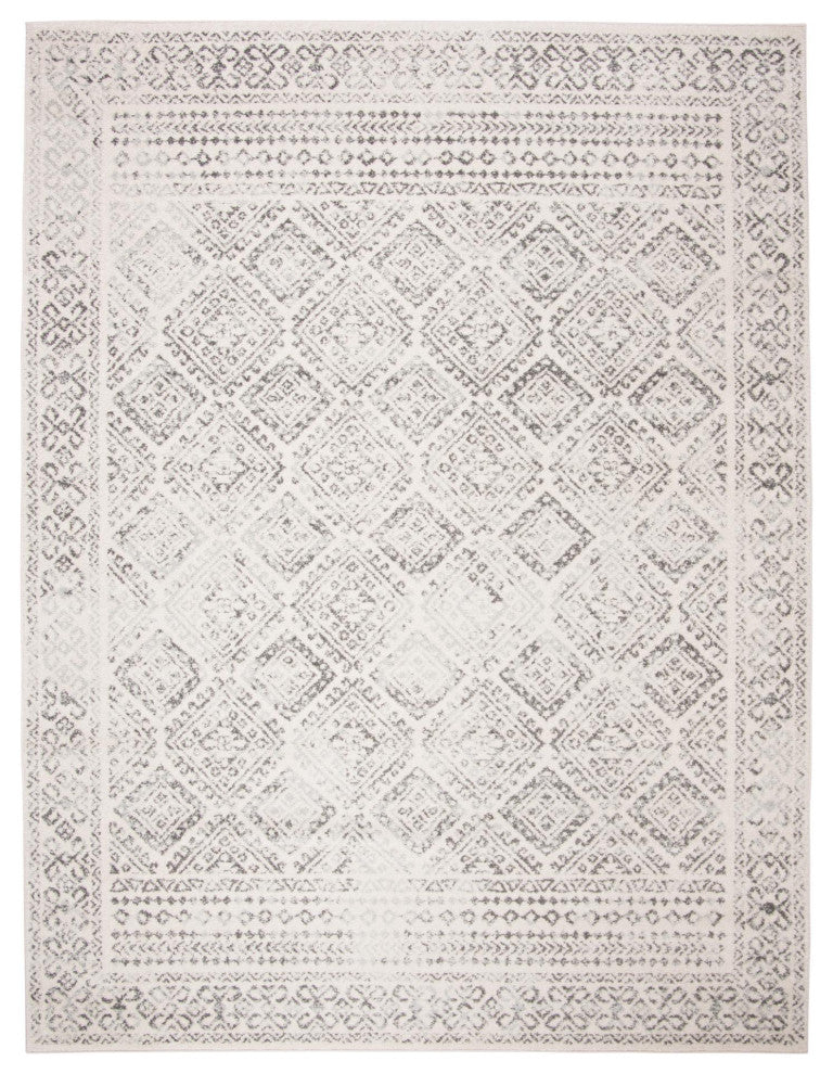 Safavieh Tulum Tul264A Vintage and Distressed Rug, Ivory and Gray, 8'0"x8'0" Square
