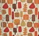 Retro Scandinavian Wood Fabric Tree Leaf Fall Orange, Standard Cut