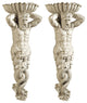 Atlantes God of The Sea Wall Sculpture, Set of Two