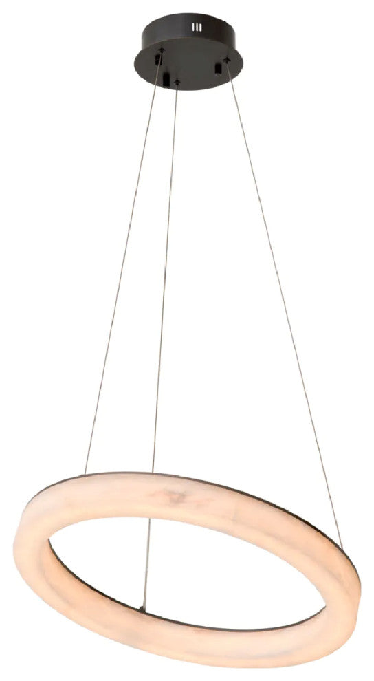 Round Alabaster Chandelier, Eichholtz Gallen, Small