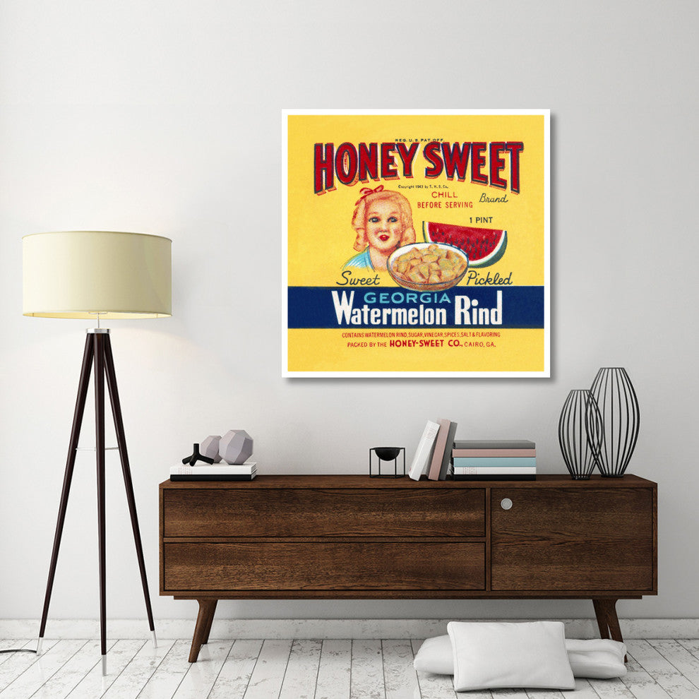 "Honey Sweet" Digital Paper Print by Retrolabel, 46"x46"