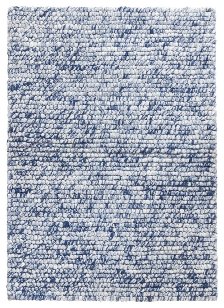 Dash & Albert Niels Navy Handwoven Wool/Viscose Rug, Blue, 3' x 5'