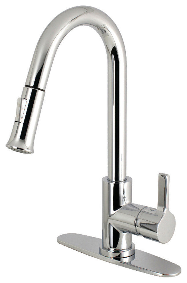 Gourmetier Pull-Down Kitchen Faucet, Polished Chrome