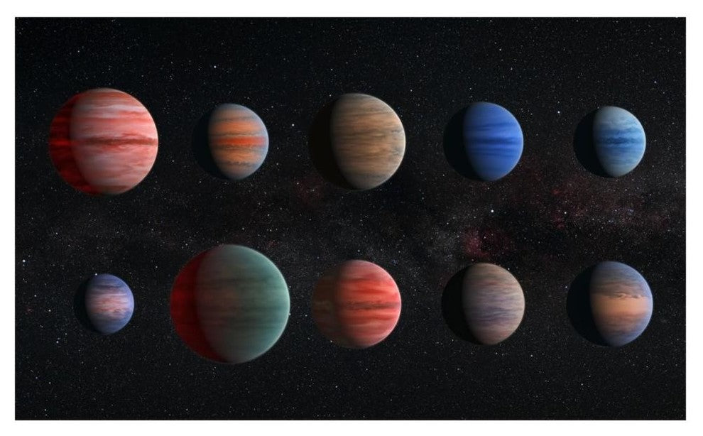"Artist Impression of Hot Jupiter Exoplanets - Unannotated" Paper Art, 46"x28"