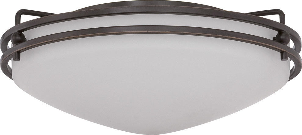 Quoizel OZ1613PN Two Light Flush Mount Ozark Palladian Bronze