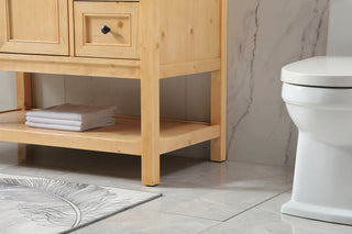 Matilda 22" Transitional Driftwood-Light Bathroom Vanity, Natural Wood