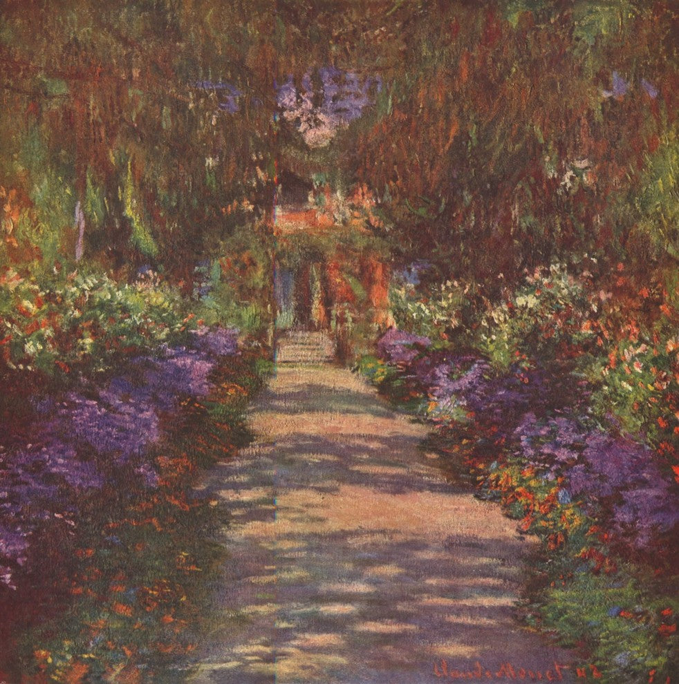 Claude Oscar Monet Garden Path, 20"x20" Wall Decal Print