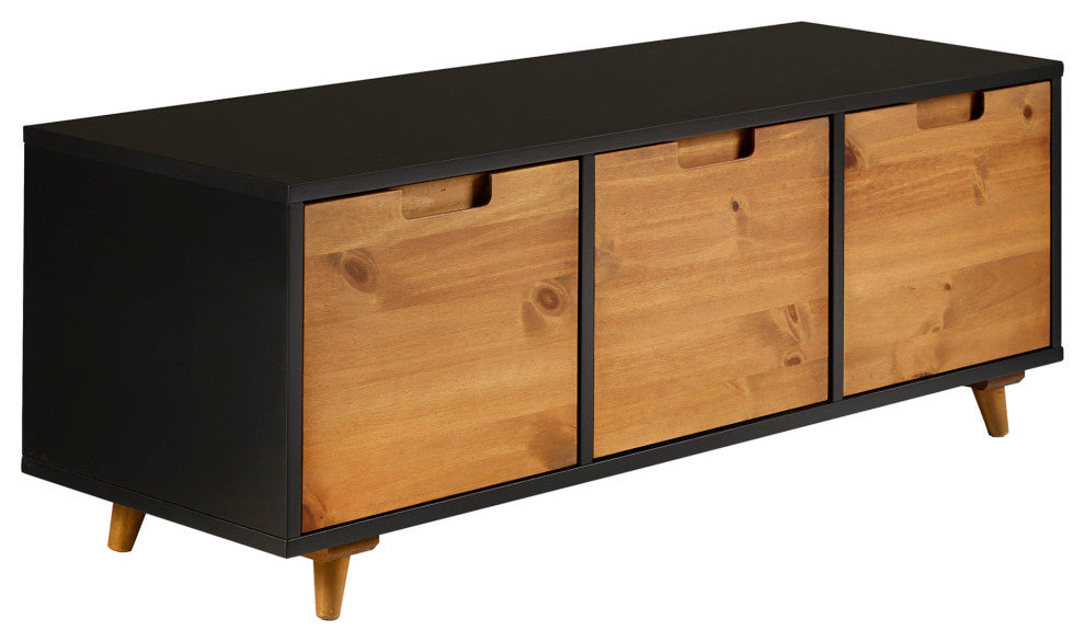 48" Ivy Storage Bench - Caramel/Black