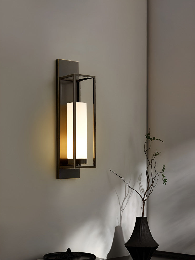 Luxury Wall Lamp in Palace Style for Living Room, Bedroom, Black + Gold, Cool Light