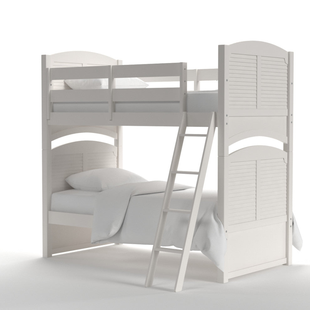 Neopolitan White Complete 3/3 Twin Shutter Bunk Bed