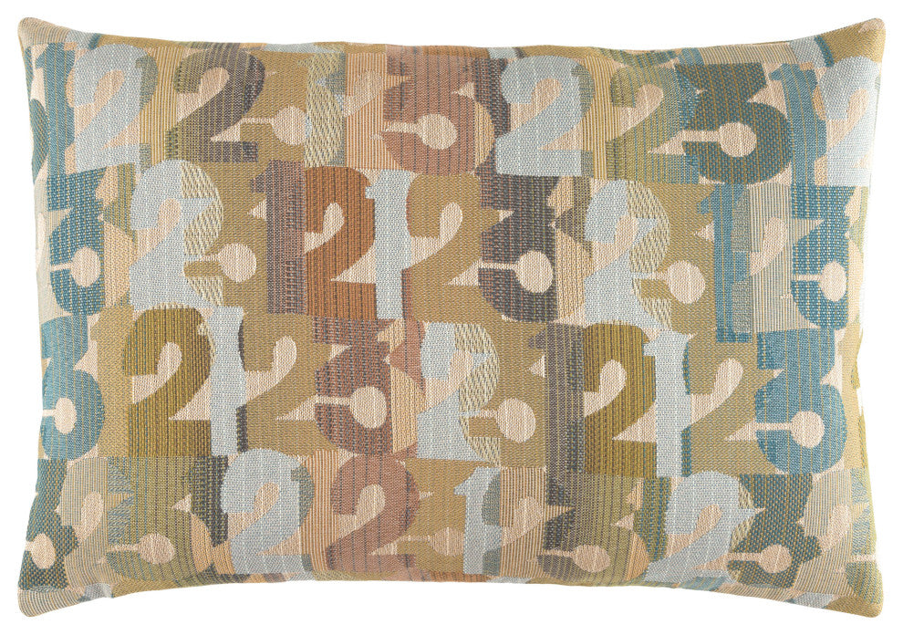 Surya Shoop Shoop SHP-002 20"x20" Pillow Kit, Camel/Beige/Olive/Blue