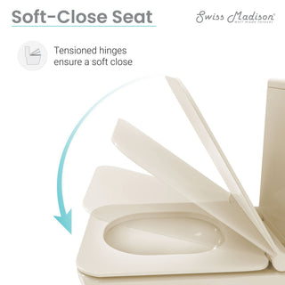 Concorde One Piece Square Toilet Dual Flush 1.1/1.6 gpf, Bisque