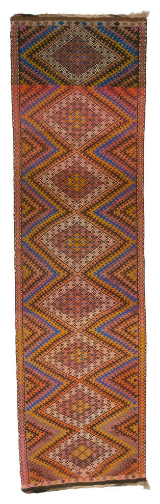 Vintage Anatolian Jijim Runner 3' 9" x 13' 4", 45 in. x 160 in.