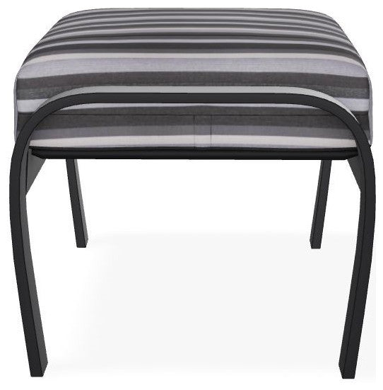Belle Isle Cushion Outdoor Ottoman, Sensory Granite/Black