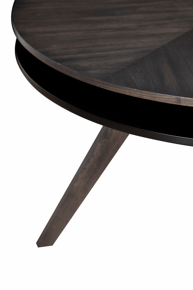 Lennox Round Dining Table, Dark Tobacco