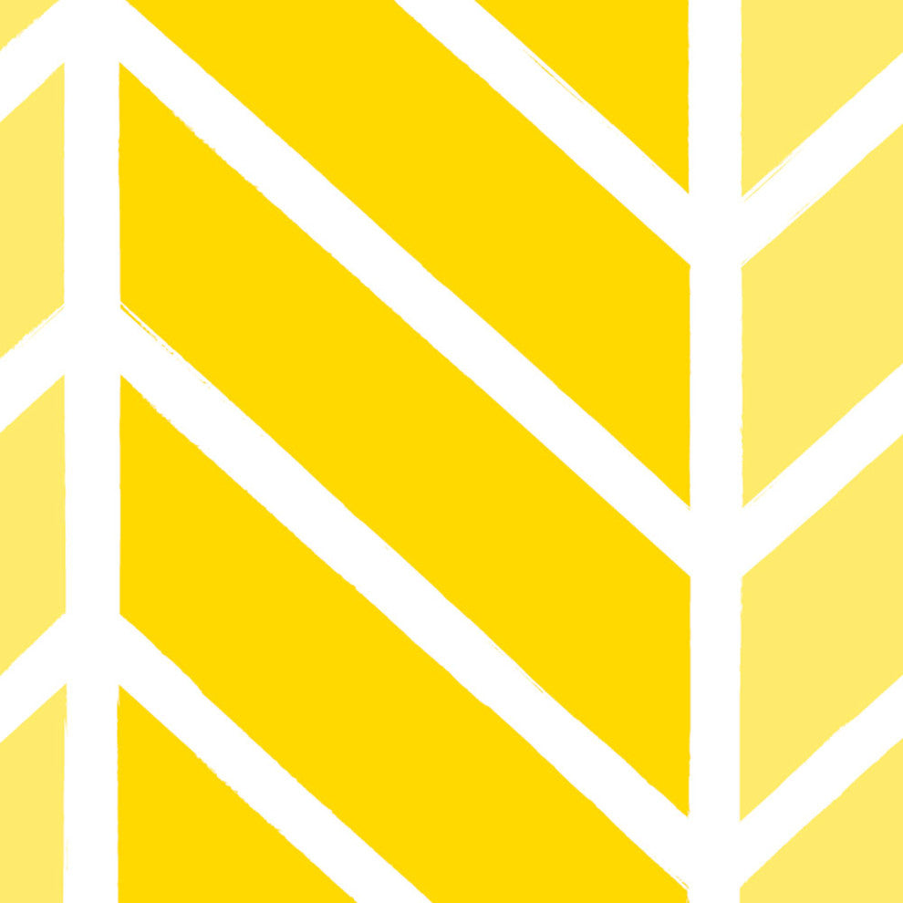 Herringbone Two Tone Peel and Stick Vinyl Wallpaper, Yellow, 24"w X 108"h