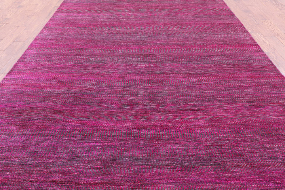 Hand-Knotted Super Savannah Gabbeh Wool and Silk Rug 8' 0" X 16' 3" Q6071