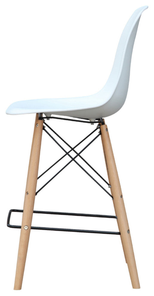 Modern Classics Woodleg Bar Chair, White