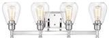 Chloe Lighting Hudson Transitional 4 Light Chrome Bath Vanity Fixture 29" Wide