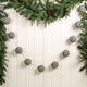 2pk 6'L Black and White Plaid Fabric Garland