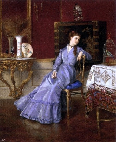 Albert Roosenboom A Young Beauty in a Parlor, Gallery Wrapped Canvas, 20"x25"