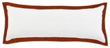Kassia Empire Bordered Throw Pillow, 14"x36"