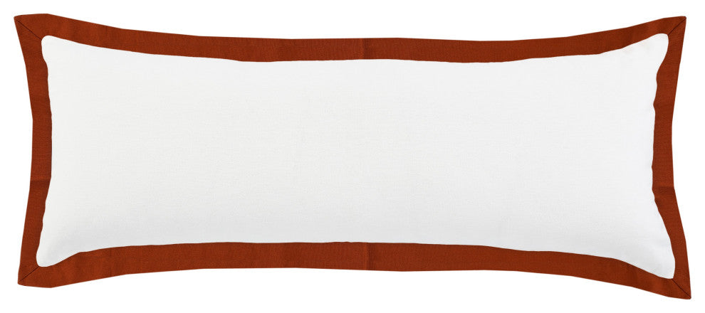 Kassia Empire Bordered Throw Pillow, 14"x36"