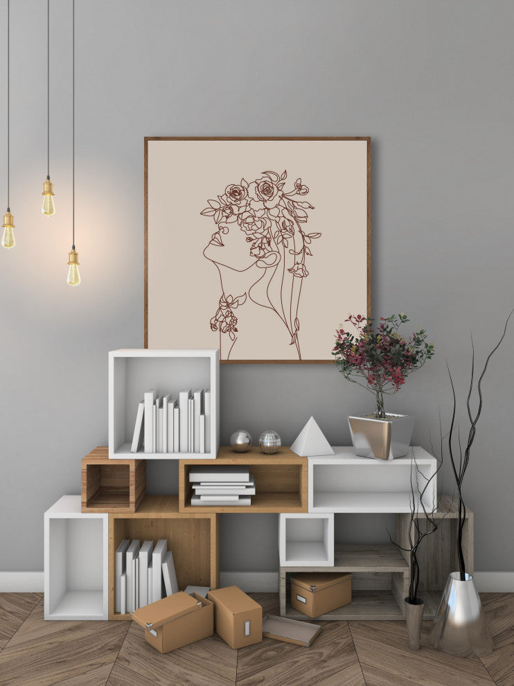 "My Desire" Floater Framed Painting Print on Canvas, 40x40