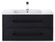 Milano Wall Hung Vanity, Black, 36"