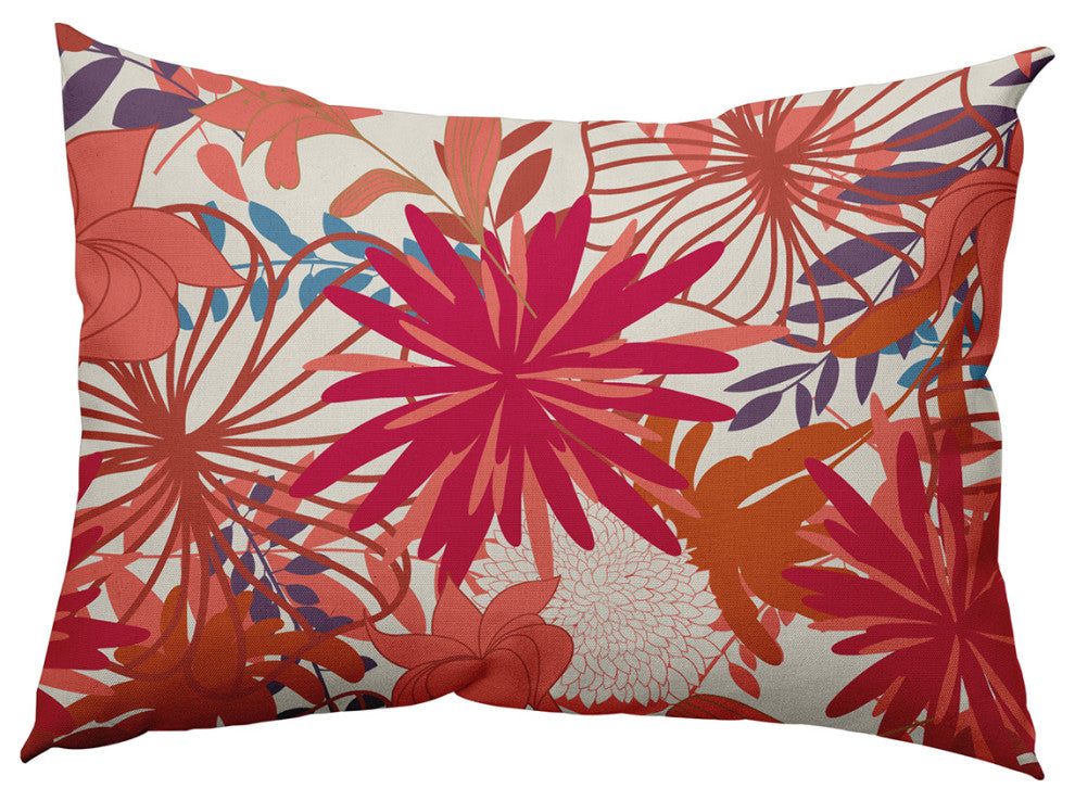Jumble Floral Accent Pillow, Seed, 14"x20"